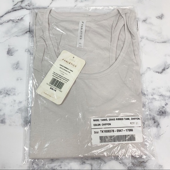 FABLETICS Grais Ribbed Tank Top Racerback 0019 - Picture 3 of 6
